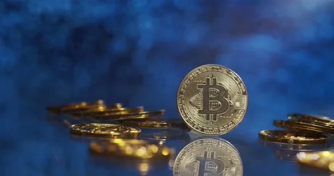 Bitcoin digital crypto currency Video stock 146428980