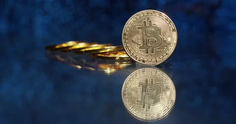 Bitcoin digital crypto currency Video stock 146429020