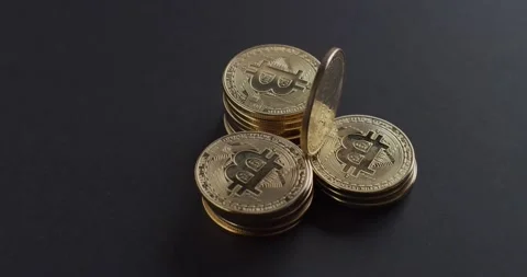 Bitcoin digital crypto currency Stock Footage 149053891