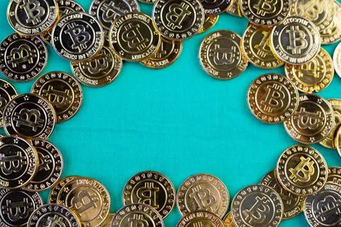 Bitcoin digital crypto currency Stock Photos