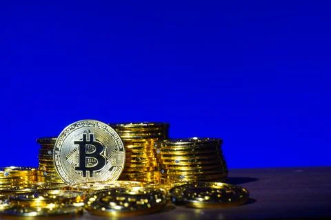 Bitcoin digital crypto currency Stock Photos