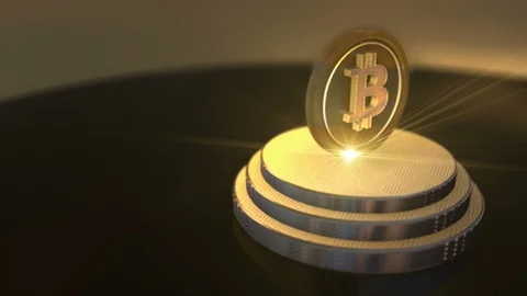 Bitcoin digital cryptocurrency Video stock 95639199