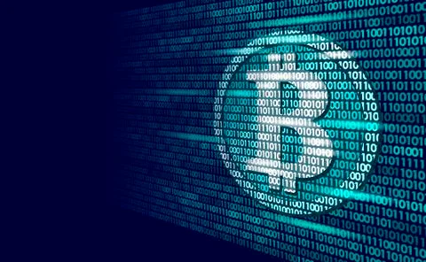 Bitcoin digital cryptocurrency sign binary code number. Big data information Stock Illustration