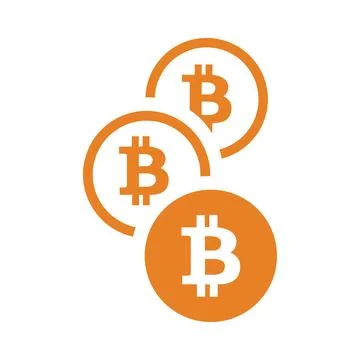 Bitcoin digital currency, chain vector icon, cryptocurrency 스톡 일러스트