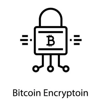 Bitcoin Digital Encryption Stock Illustration