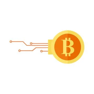 Bitcoin Digital Encryption Vector Illustration Graphic Stock Illustration