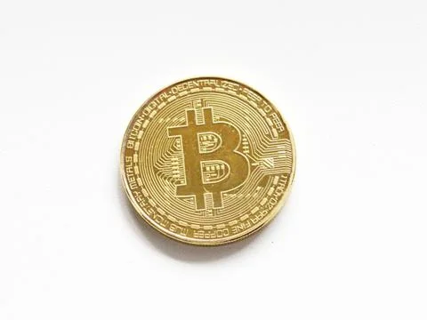 Bitcoin, digital gold, physical bitcoin, chip Stock Photos