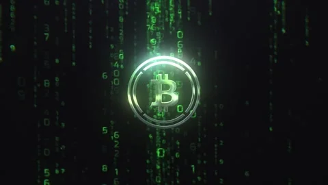 Bitcoin Digital Hacker Program Coding  Futuristic Hacking Codes Background Stock Footage 291179463