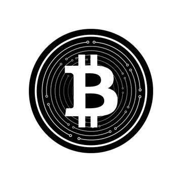 Bitcoin digital lines Stock Illustration