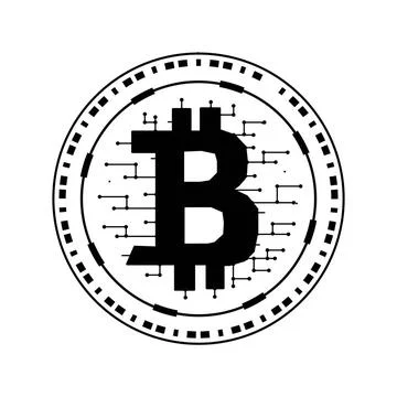  Bitcoin digital vector illustration on a white background. Cryptocurrency... Stock Photos