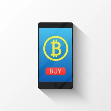 Bitcoin digital wallet flat icon design symbol isolated vector illustration Stock Illustration