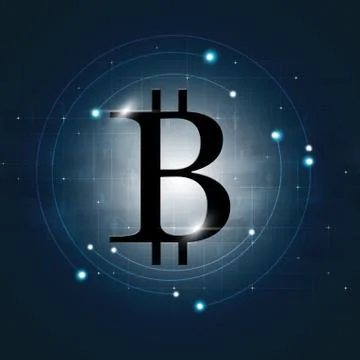 Bitcoin Digital Web Money Stock Illustration