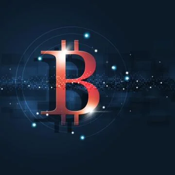Bitcoin Digital Web Money Stock Illustration