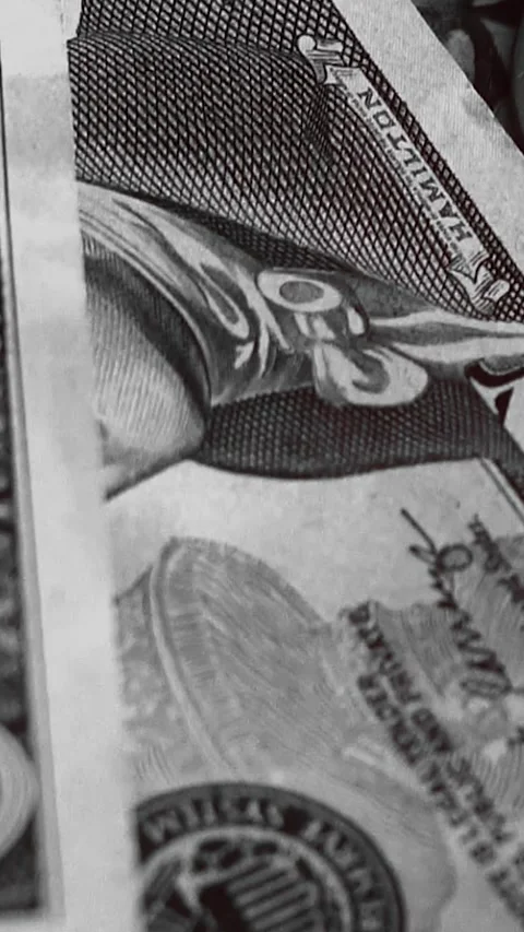 Bitcoin with dollars bills in wallet. Digital crypto coin. Investments, investor Stock Footage 329624030