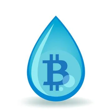 Bitcoin Drop Illustrazione stock