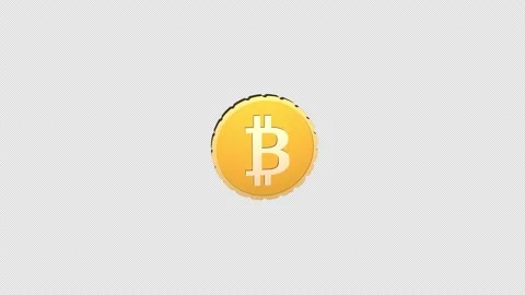 Bitcoin Electronic Cryptocurrency Blockchain Technology. Bitcoin, gold coin Stock Footage 156233784