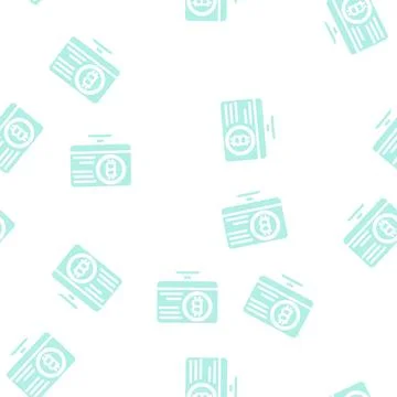 Bitcoin electronic currency glyph vector seamless pattern Stock Illustration