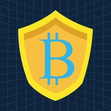 Bitcoin emblem icon Stock Illustration