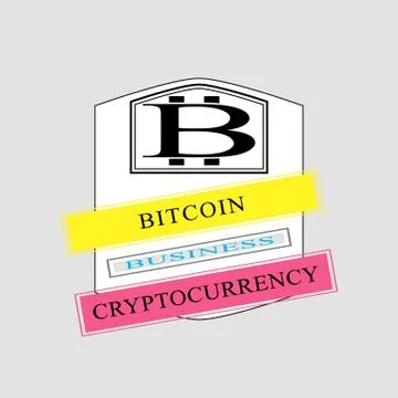 The bitcoin emblem template Stock Illustration