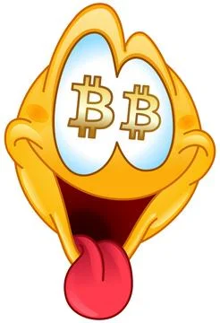 Bitcoin Emoticon Stock Illustration