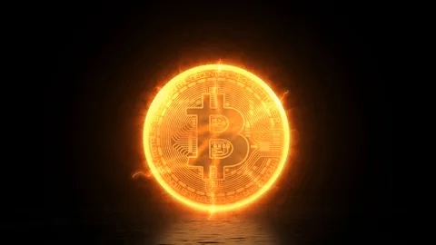 Bitcoin energy animation Stock Footage 105833481