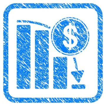 Bitcoin Epic Fail Graph Framed Stamp Stock Illustration