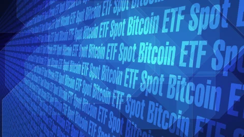 Bitcoin etf abstract background of spot bitcoin etf digital asset in financial Video stock 259831646