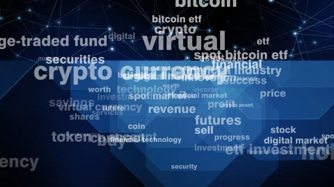 Bitcoin etf investment exploring potential of digital market and future Video stock 261208240