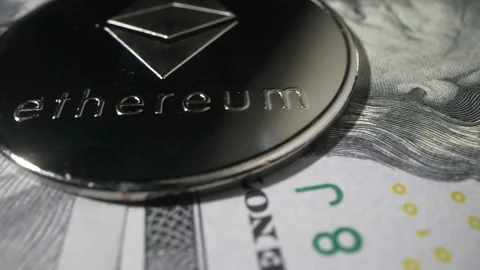 Bitcoin, Ether, Ripple prices. Cryptocurrencies digital money value going up and Video stock 177086804