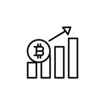 Bitcoin Evolution icon outline collection in black Stock Illustration