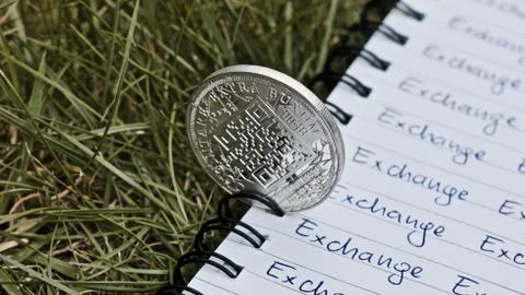 Bitcoin exchange concept Stock Photos