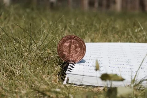 Bitcoin exchange concept Stock Photos