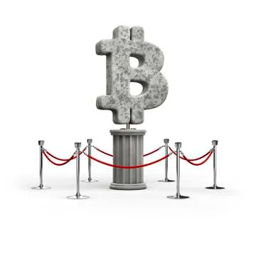 The bitcoin exhibit Illustrazione stock