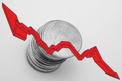 Bitcoin fall Stock Photos