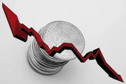 Bitcoin fall Stock Photos