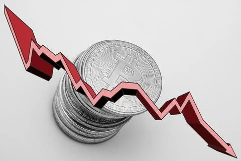 Bitcoin fall Stock Photos