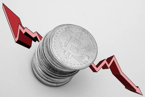 Bitcoin fall Stock Photos