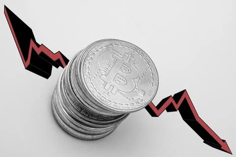 Bitcoin fall Stock Photos