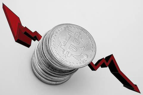 Bitcoin fall Stock Photos