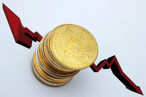 Bitcoin fall Stock Photos