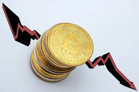 Bitcoin fall Stock Photos