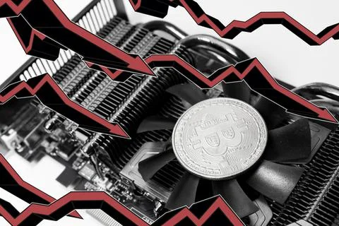 Bitcoin fall Stock Photos