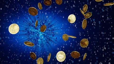 Bitcoin falling 4k 動画素材 81232231