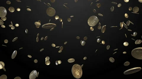 Bitcoin falling coins 1 pr422 Vidéo 156895222