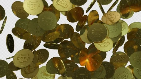 Bitcoin Falling Vídeos de archivo 230483682