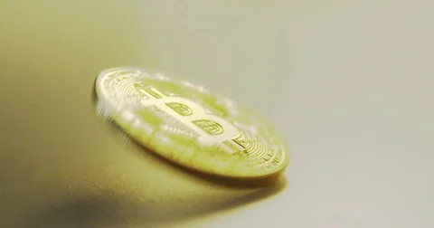 BITCOIN FALLING IN SLO MOTION Stock Footage 83059283