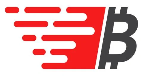 Bitcoin with Fast Speed Effect Stock Illustration