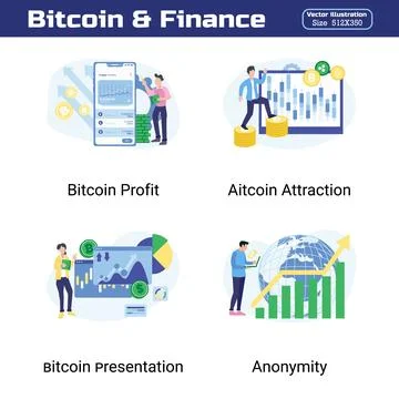 Bitcoin &amp; Finance Illustrazione stock