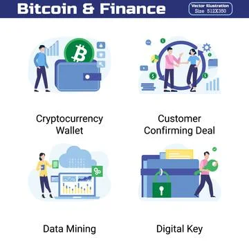 Bitcoin &amp; Finance Illustrazione stock