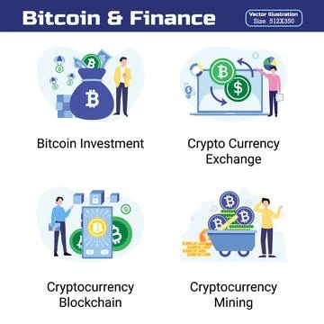 Bitcoin &amp; Finance Illustrazione stock
